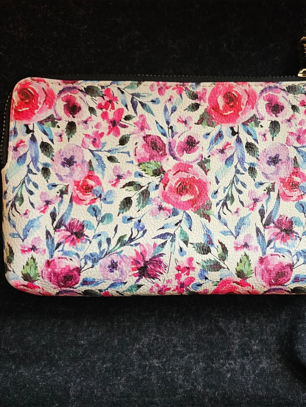 EUC - Betsey Johnson Floral Dual Zip Clutch